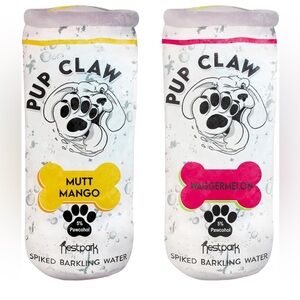 NWT Pup Claw Dog Toys Funny Cute Plush With Squeaker 2 Pack Tropical Pack